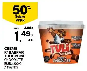 Continente Creme p/ barrar tulicreme chocolate promoção