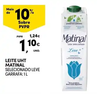 Continente Leite uht matinal selecionado leve promoção