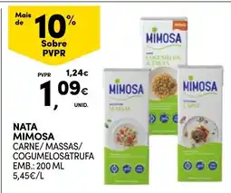 Continente Nata mimosa carne/massas/cogumelos&trufa promoção