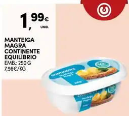 Continente Manteiga magra continente equilíbrio promoção