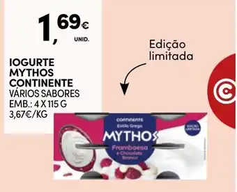 Continente Iogurte mythos continente promoção
