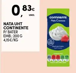 Continente Nata UHT Continente promoção