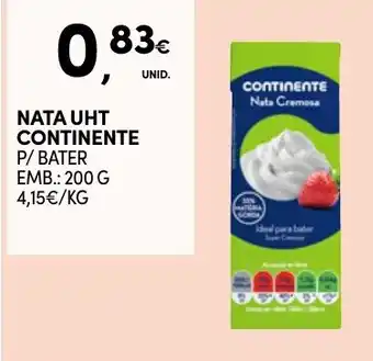 Continente Nata UHT Continente promoção