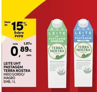 Continente leite uht pastagem terra nostra promoção