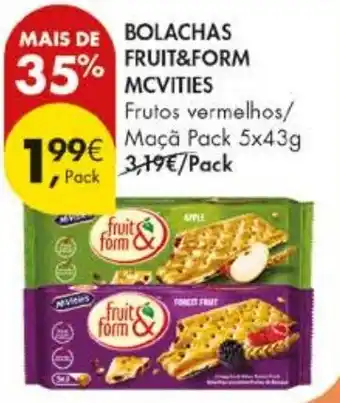Pingo Doce Bolachas fruit&form mcvities promoção