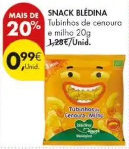 Pingo Doce Snack blédina tubinhos de cenoura e milho promoção