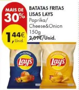 Pingo Doce batatas fritas lisas lays paprika/cheese&onion promoção