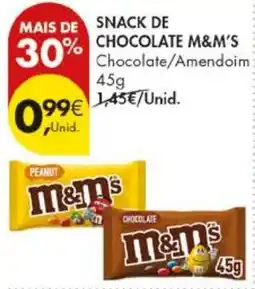 Pingo Doce Snack de chocolate m&m's chocolate/amendoim promoção