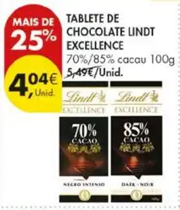 Pingo Doce Tablete de chocolate lindt excellence promoção