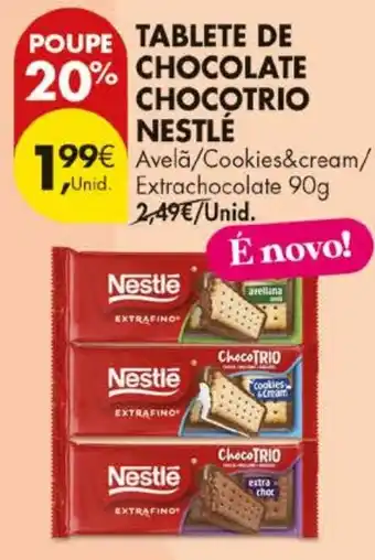 Pingo Doce Tablete de chocolate chocotrio nestlé promoção