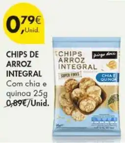 Pingo Doce chips de arroz integral quingo doc promoção