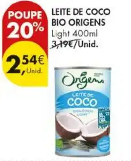 Pingo Doce Leite de coco bio origens promoção