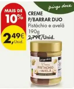 Pingo Doce Creme pistachio e avela pinge doce promoção