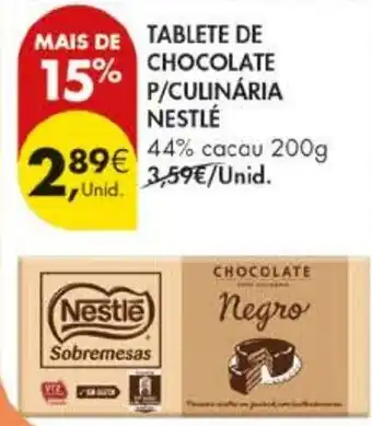Pingo Doce Tablete de chocolate p/culinária nestlé promoção