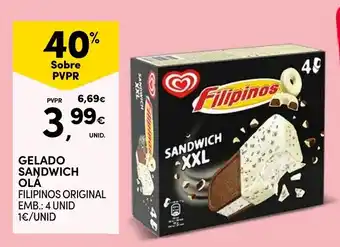 Continente gelado sandwich ola filipinos original promoção
