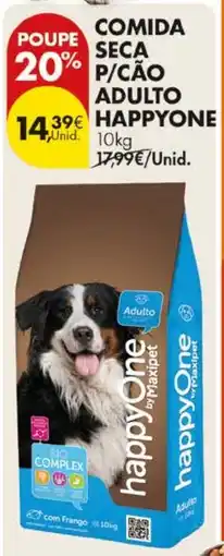 Pingo Doce comida seca p/cão adulto happyone promoção