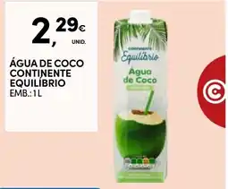 Continente Água de coco continente equilíbrio promoção