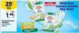Continente água de coco compal promoção