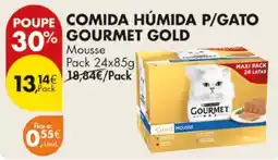 Pingo Doce comida húmida p/gato gourmet gold promoção