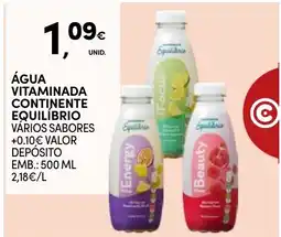 Continente Água vitaminada continente equilíbrio promoção