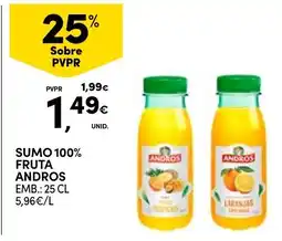 Continente Sumo 100% fruta andros promoção