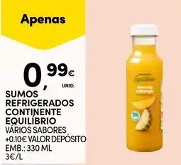 Continente Sumos refrigerados continente equilíbrio vários sabores promoção