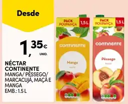 Continente Néctar continente manga/pêssego/marcacuji, maçã e manga promoção