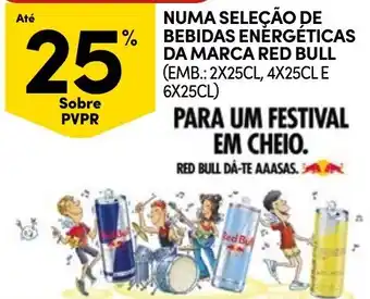 Continente bebidas energéticas da marca red bull promoção