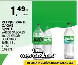 Continente Refrigerante c/ gas sprite vários sabores promoção