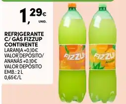 Continente Refrigerante c/ gas fizzup continente promoção