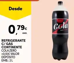 Continente Cola zero promoção