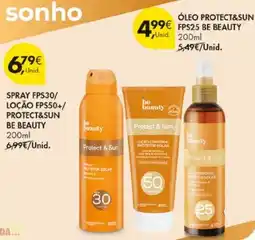 Pingo Doce spray fps30/ loção fps50+ protect&sun be beauty promoção