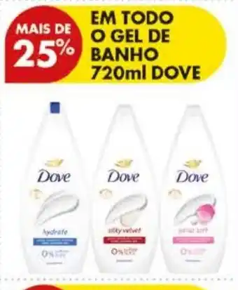 Pingo Doce Dove gel de banho promoção