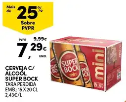 Continente Cerveja c/ álcool super bock mini promoção
