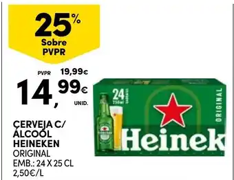 Continente Cerveja c/ álcool heineken original promoção