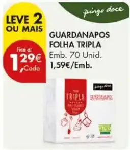 Pingo Doce guardanapos folha tripla promoção