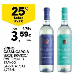 Continente vinho casal garcia verde, branco/ sweet minho, branco promoção
