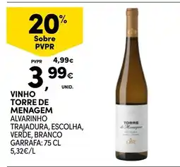Continente Vinho torre de menagem alvarinho trajadura, escolha, verde, branco promoção