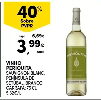 Continente vinho periquita sauvignon blanc, península de setúbal, branco promoção