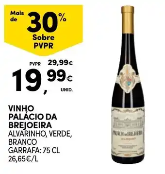 Continente vinho palácio da brejoeira promoção