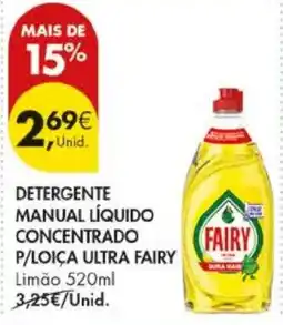Pingo Doce Detergente manual líquido concentrado p/loça ultra fairy promoção