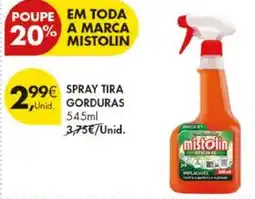Pingo Doce spray tira gorduras mistolin promoção