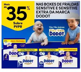 Continente Fraldas sensitive e sensitive extra da marca dodot promoção