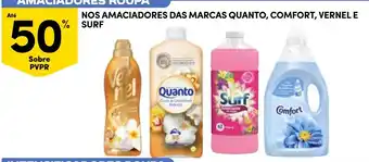 Continente Amaciadores das marcas quanto, comfort, vernel e surf promoção