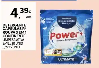 Continente Detergente roupa power+ ultimate promoção