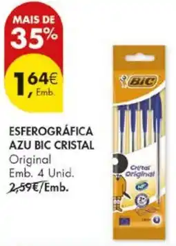 Pingo Doce esferográfica azu bic cristal original promoção