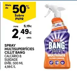 Continente spray multisuperfícies cillit bang calcário & sujidade promoção