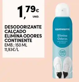 Continente Desodorante calçado elimina odores continente promoção