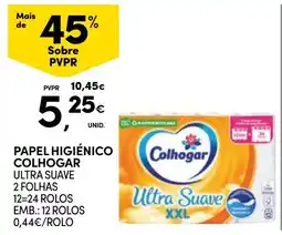 Continente Papel higiénico colhogar ultra suave promoção