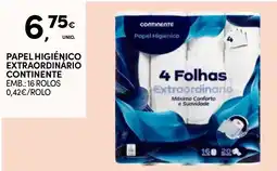 Continente Papel higiênico extraordinário continente promoção